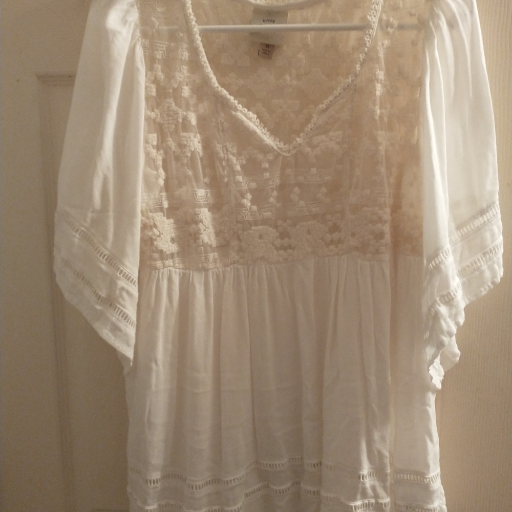 Knox Rose Lace Peasant Top